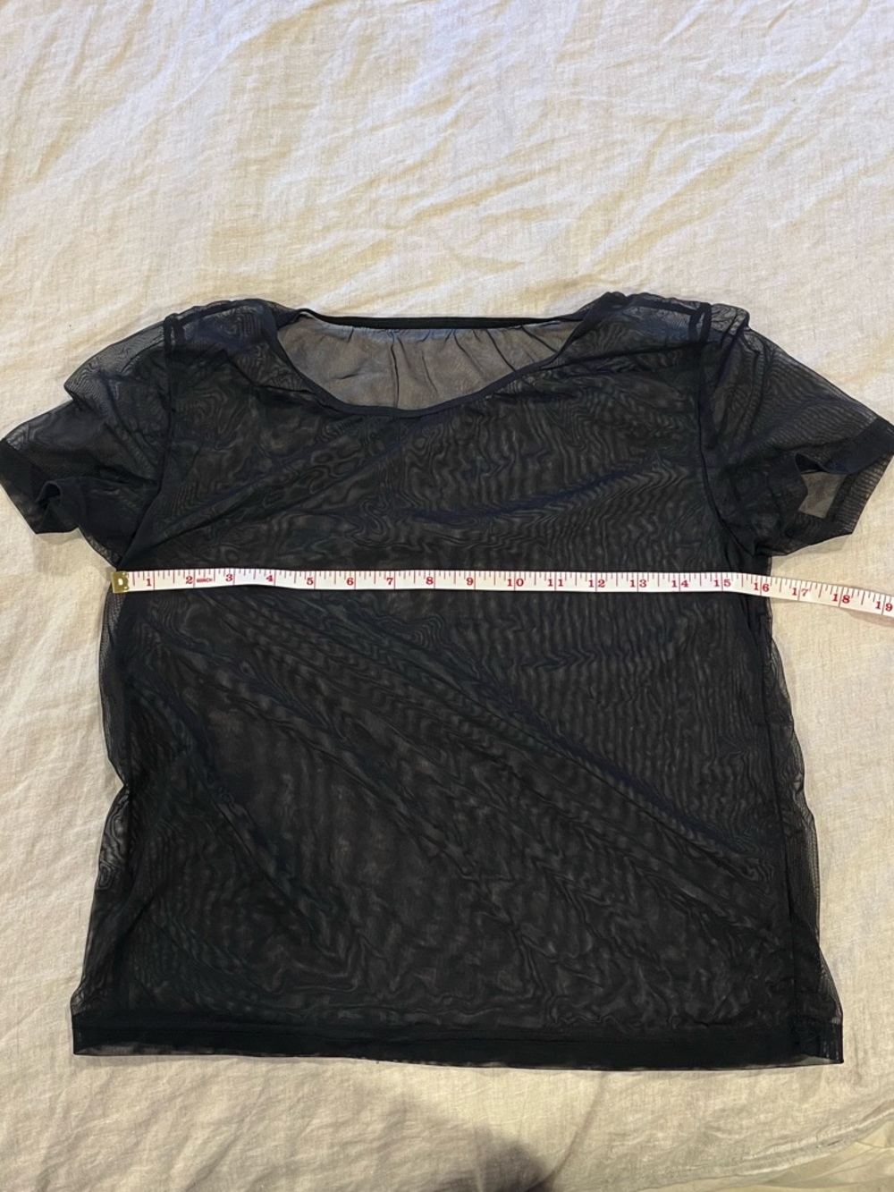 Black Sheer Short Sleeve Top - Women